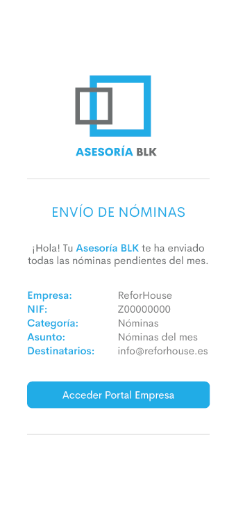 Además, con la función de personalización del portal podrás cambiar los mensajes y estética de los emails que recibirán tus clientes.