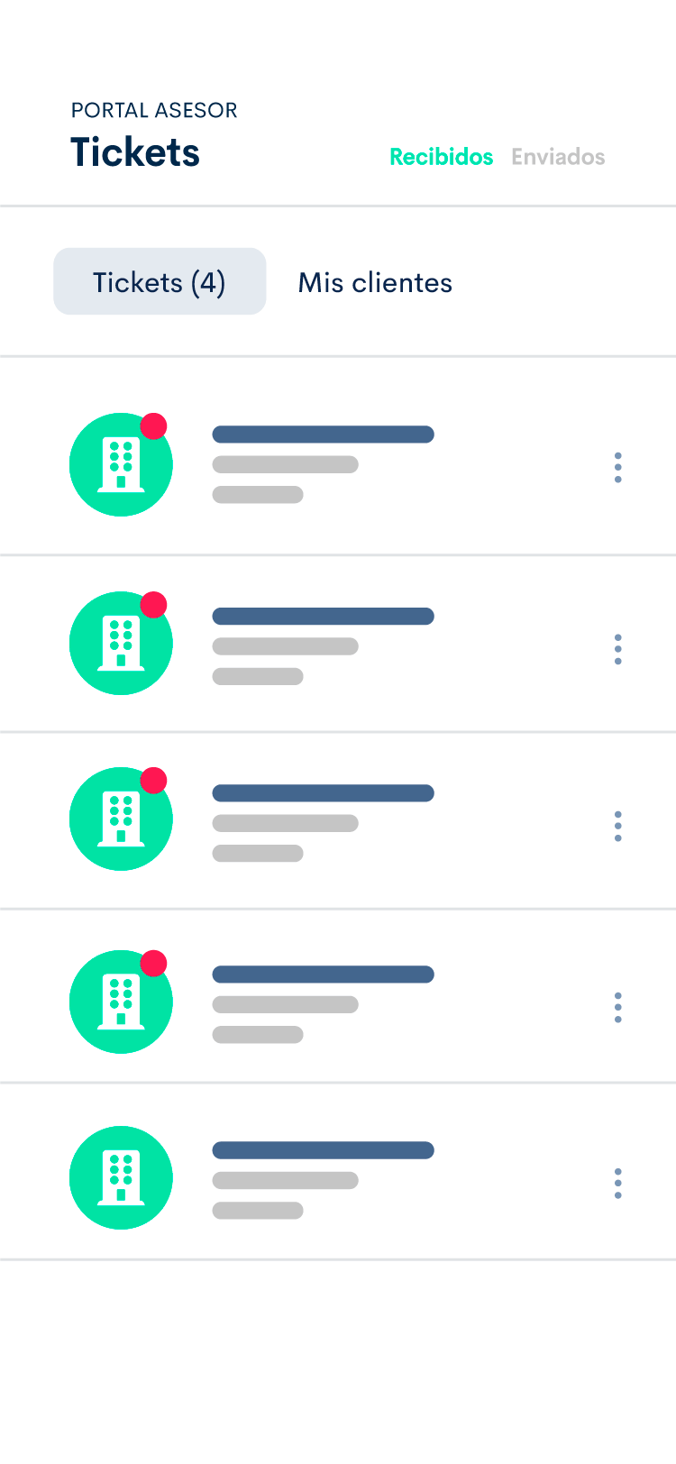 Desde tu portal asesor comparte tickets directos con todas tus empresas. Una forma segura y fácil de comunicarse.