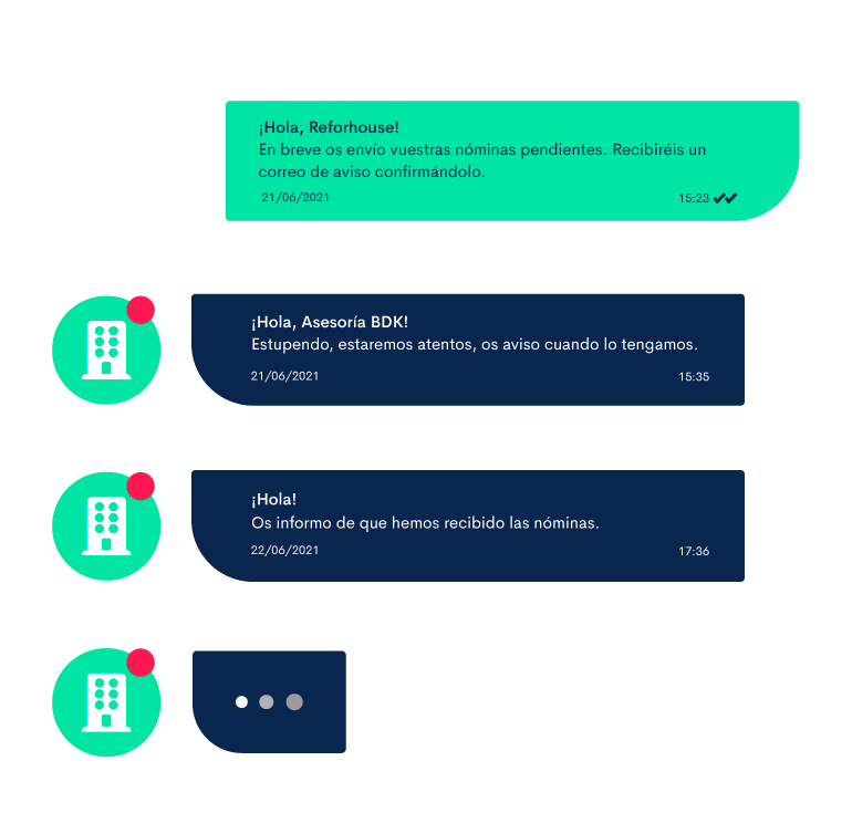 Comunícate de forma certificada con todos tus clientes. Esta información se queda almacenada para siempre en tu portal. 