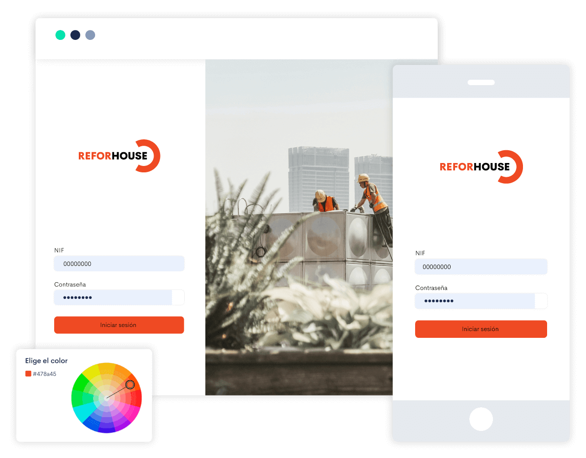 Personaliza tu propio portal empresa y ofrece a tus empleados un acceso directo a su portal empleado con la imagen de tu marca.